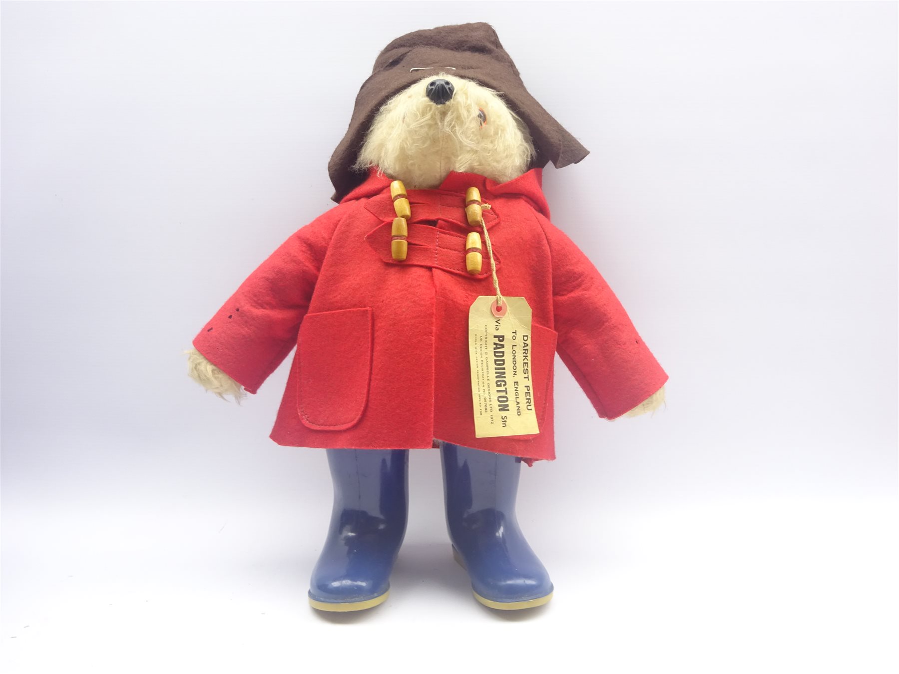 1970's Paddington bear soft toy by Gabrielle Designs with blue boots ...