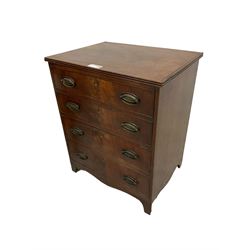 Georgian mahogany commode disguised as a four drawer chest (W63cm, H77cm, D48cm); 19th century pine rectangular two-tier side table (67cm x 40cm, H75cm); early 20th century mahogany nest of two tables (46cm x 30cm, H65cm) (3)