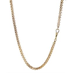 Late 19th/early 20th century 14ct gold fancy link necklace, with 18ct gold clip and additional matching links
