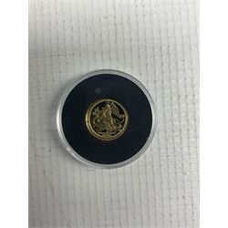 Queen Elizabeth II Isle of Man 2014 1/10 ounce fine gold angel coin, cased