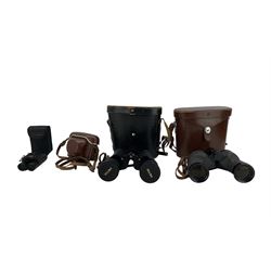 Pair of Swift 8.5 x 44 binoculars, pair of Petri 10 x 50 binoculars, John Lewis compact binoculars and a Kodak camera