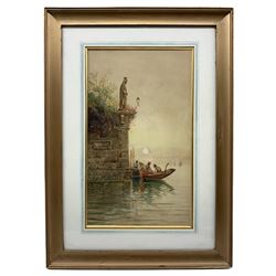 Michel Martino (Italian 1889-1969): Venetian Scene, watercolour signed 30cm x 18cm