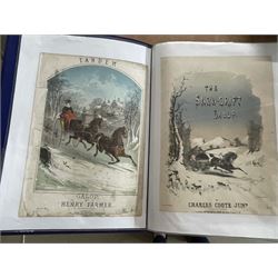 An album of mainly Victorian sheet music covers to include The Express Galop by Charles D'Albert, Mugby Junction by Charles Coote Junior, Toby Polka by CH: Stephano, Marriot's New Derby Galop, The Hunt Club Galop Charles Coote Junior, The Three Little Pigs by Alfred Scott Gatty and many others, (approx 50 including some later prints) Provenance: From the Estate of a Local private collector 