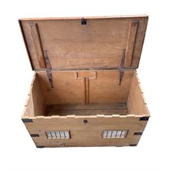 Pine box, the hinged lifting lid over base with vents 