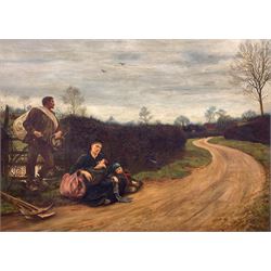 After Sir Hubert von Herkomer RA RWS CVO (British 1849-1914): 'Hard Times', oil on canvas unsigned 60cm x 82cm