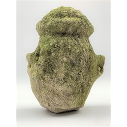  Stone mask reputed to be from York Minster 29cm x 23xm  