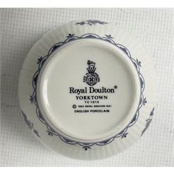 Royal Doulton 'YorkTown' dinner service for six including dinner plates, side plates, cups, saucers, serving dishes etc. (37)
