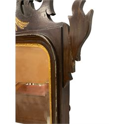 Chippendale design mahogany wall mirror