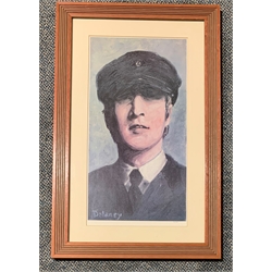 Arthur Delaney, limited edition print, portrait of John Lennon, published by Henry Donn Galleries, 122/999, 54cm x 28cm 
