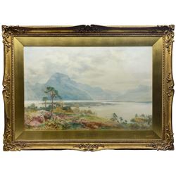 Henry Bowser Wimbush (British 1861-1943): 'Loch Maree from Rory Island', watercolour signed, titled on the mount, in ornate swept gilt frame 52cm x 80cm