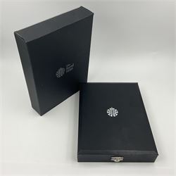 The Royal Mint United Kingdom 2008 'Royal Shield of Arms' silver proof piedfort coin collection, cased with certificate 