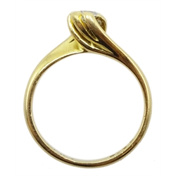 18ct gold single stone diamond ring, stamped 750, diamond 0.25 carat 