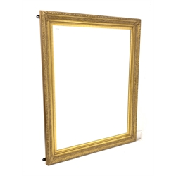 Large early 20th century bevelled edge wall mirror in moulded swept gilt frame, 114cm x 145cm