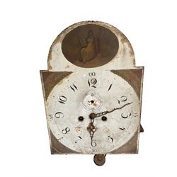 English -  8-day painted longcase clock dial and movement c1820  13-1/4