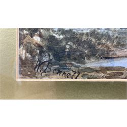 William Bennett N.W.S. (British, 1811-1871): Tree Felling, watercolour signed 27cm x 37cm