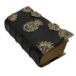 Book of Common Prayer and Administration of the Sacraments published London 1688 by Charles Bill, Henry Hills and Thomas Newcomb,  bound with The New Testament 1684 and two forms of prayer 1685 in leather boards with gilt metal mounts and clasp