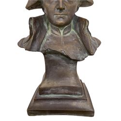 Napoleon bust in bronze finish 