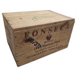 Fonseca 1977 vintage port, 75cl, twelve bottles, in original wooden crate