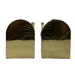 Pair of brass bookends in the form of cannons L18cm