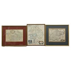Richard Blome (British 1635-1705): 'A Mapp of Warwickshire with its Hundreds', engraved map with hand colouring pub.c.1673, 32cm x 26cm; John Gibson (British 1724-1773): 'A New and Accurate Map of the Kingdom of Prussia and Polish Prussia', engraved map with hand colouring pub. c.1767, 20cm x 29cm; Thomas Kitchin (British 1719-1784): 'Essex', 18th century engraved map with hand colouring 22cm x 27cm (3)