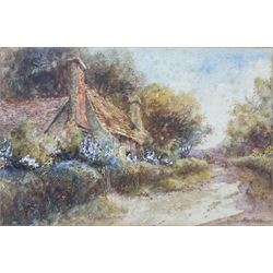 Leyton Forbes (British 1882-1953): Country Garden in Spring, watercolour signed 14cm x 22cm