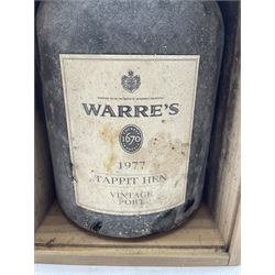 Warre's vintage port Tappit Hen 210cl 1977 in owc 