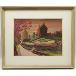 Mary Melville Foster (British 1890-1968): 'Evening Approaches', gouache signed and titled verso 36cm x 47cm