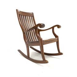 20th century hardwood rocking chair