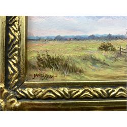 James J Allen (British Contemporary): 'Sailing on the River Thurne' and 'River Bure Norfolk', pair oils on panel signed, titled verso 12cm x 17cm (2)