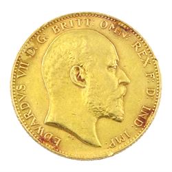 King Edward VII 1907 gold full sovereign, Perth mint mark