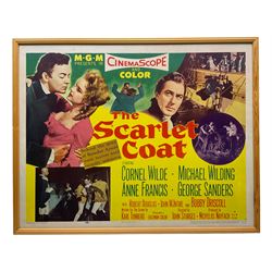 Original Vintage Film Poster - The Scarlet Coat (1955) National Screen Service film poster, starring Cornel Wilde and Michael Wilding, numbered 55/201, 50cm x 66cm
