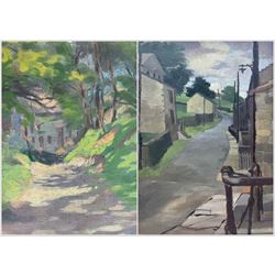 Northern English School (20th Century): Roads Leading Home, two oils on board unsigned, max 37cm x 26cm (2)