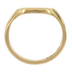 9ct gold monogrammed, signet ring, hallmarked