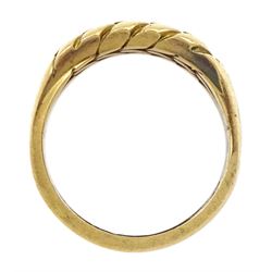 Victorian 18ct gold keeper ring, London 1899