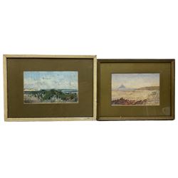 Alfred George Webster (British ?-1894): Seascape, watercolour signed together with three 19th century watercolours max 17cm x 24cm (4)