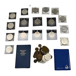 Coins including commemorative crowns, Great British pre-decimal coinage etc