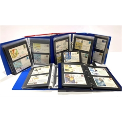 Collection of first day covers and similar items mostly with Royal Air Force or aircraft interest including some signed covers, coin/medal covers, in seven ring binder albums
