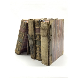James Dugdale - The New British Traveller, four volumes published 1819 in marbled boards
