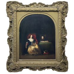 Henry Perlee Parker (British 1795-1873): 'An Opiate', oil on board, signed titled and dated 1841 verso, housed in heavy 19th century gilt frame with scrolling and cartouche decoration 54cm x 43cm