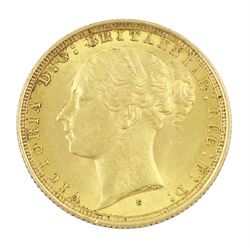 Queen Victoria 1884 gold full sovereign coin, Sydney mint