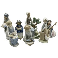 Six Nao figures including 'Oriental Song' no. 1271, various other models and one other similar figure (7)