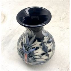 Moorcroft Snake Head pattern vase designed by Rachel Bishop, H16cm boxed