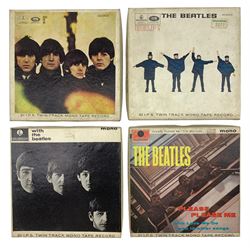 The Beatles - Four Parlephone 3 3/4 I.P.S. Twin Track Mono Tape Records including 'With the Beatles' TA-PMC 1206; 'Beatles For Sale' TA-PMC 1240; 'Help!' TA-PMC 1255 and 'Please Please Me' TA-PMC 1202, all in original boxes (4)