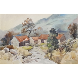 Mabel Winifred Cottee (British 1905-1991): Rural Farmstead, watercolour signed 36cm x 55cm