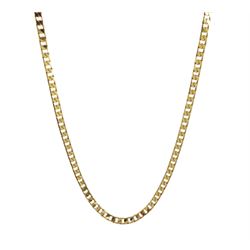 9ct gold flattened curb link necklace, London import marks 1991, approx 19.95gm