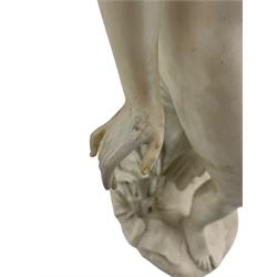 Copeland Parian figure of Musidora by William Theed, for the Ceramic and Crystal Palace Art Union, 1867, H44cm