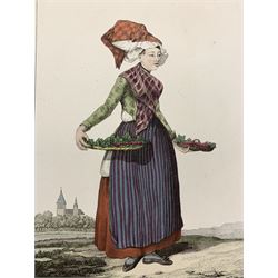 Georges Jacques Gatine (French 1773-1824) after Louis-Marie Lanté (French 1789-1871): 'Costumes de Diverses Pays, collection 13 engravings with careful hand-colouring pub. 1827; After Gustave de Galard (French 1779-1841): Collection of the the Various Costumes of the Inhabitants of Bordeaux and Surroundings, 9 engravings with hand-colouring from the artist's publication; 5 further French 19th century engravings with hand-colouring (17) (unframed)