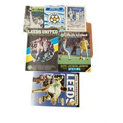 Leeds United football club - quantity of away game programmes including, Chesterfield Saturday 25th September 1943, Doncaster Rovers Saturday 10th April 1954, pre-season friendlies, various team sheets, testimonials, 1960s and later official handbooks, season tickets etc