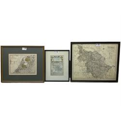 Two early maps of West Riding of Yorkshire and one of North Holland (3)