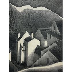 Cynthia Burnley (British 1900-1964): Architectural Scene, wood engraving signed titled numbered 3/35 an dated 1929, 16cm x 12cm
